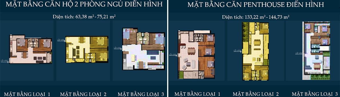 Mặt bằng các mẫu căn hộ Phú Đông Premier Mặt bằng các mẫu căn hộ Phú Đông Premier