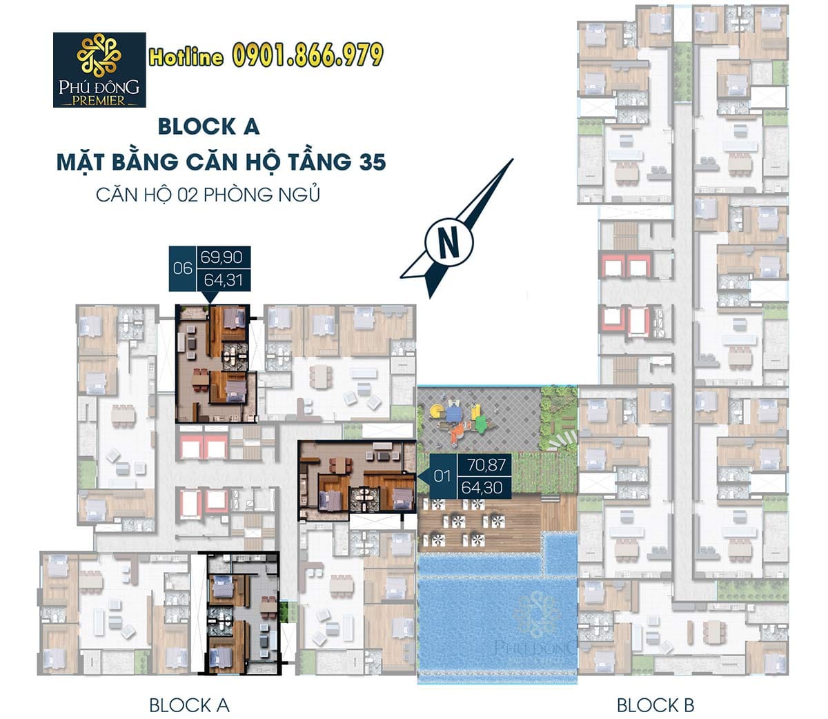 Mặt bằng mẫu Penhouse căn hộ Phú Đông Premier Block A Mặt bằng mẫu Penhouse căn hộ Phú Đông Premier Block A
