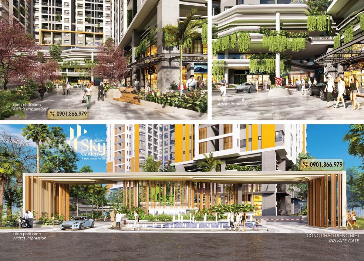 Cổng chào dự án Phú Đông Sky Garden
