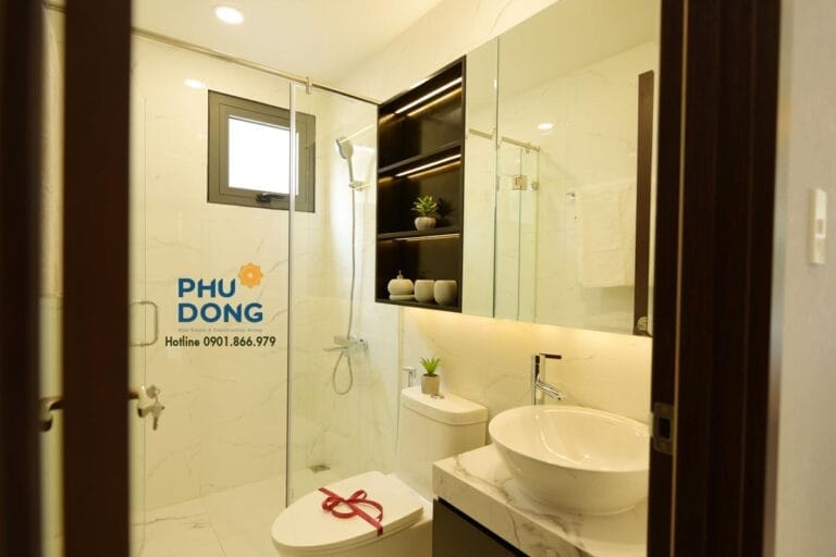 Hình phòng vệ sinh trong căn hộ Phú Đông Sky Garden