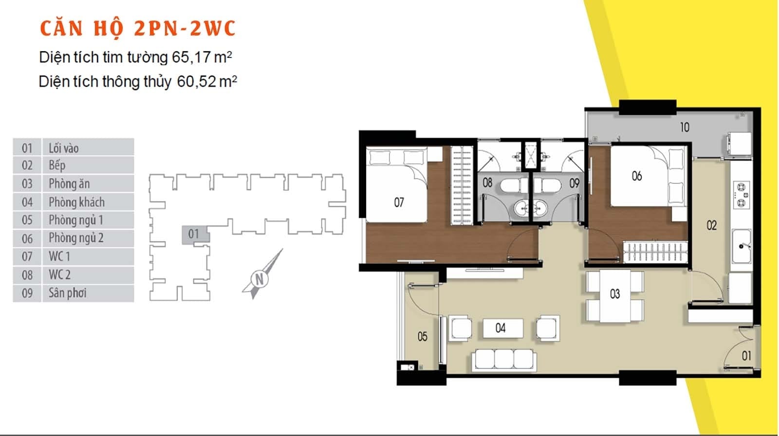 Layout thiết kế chi tiết căn hộ 65.17m² Him Lam Phú Đông. Layout thiết kế chi tiết căn hộ 65.17m² Him Lam Phú Đông.