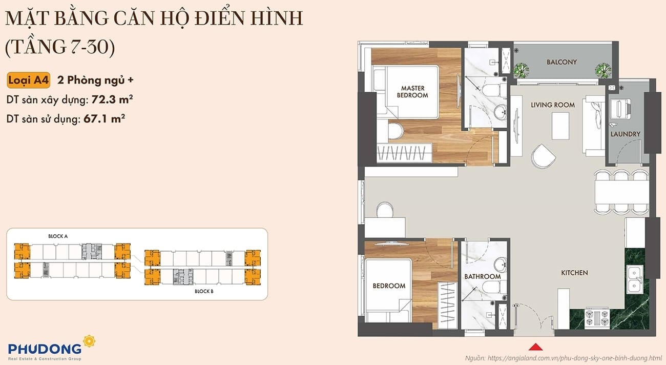Layout Phu Dong Sky One Layout tổng thể các loại căn hộ tại chung cư Phú Đông Sky One Dĩ An