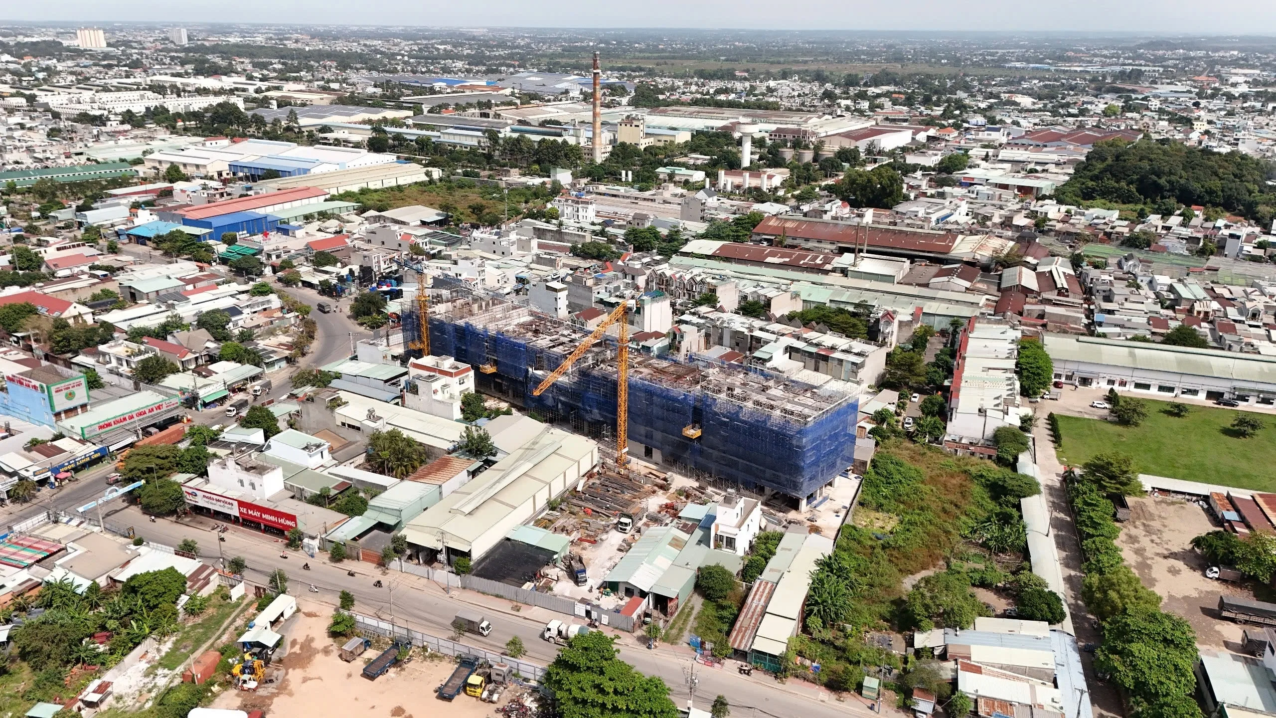 Cập nhật hình ảnh tiến độ xây dựng dự án Phú Đông Sky One tại Dĩ An.