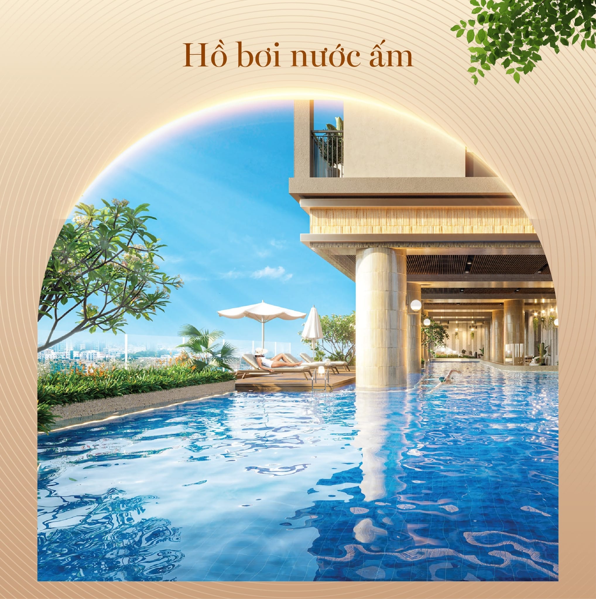 Hồ bơi nước ấm là một trong những tiện ích nổi bật của Phú Đông Sky One. Hồ bơi nước ấm là một trong những tiện ích nổi bật của Phú Đông Sky One.