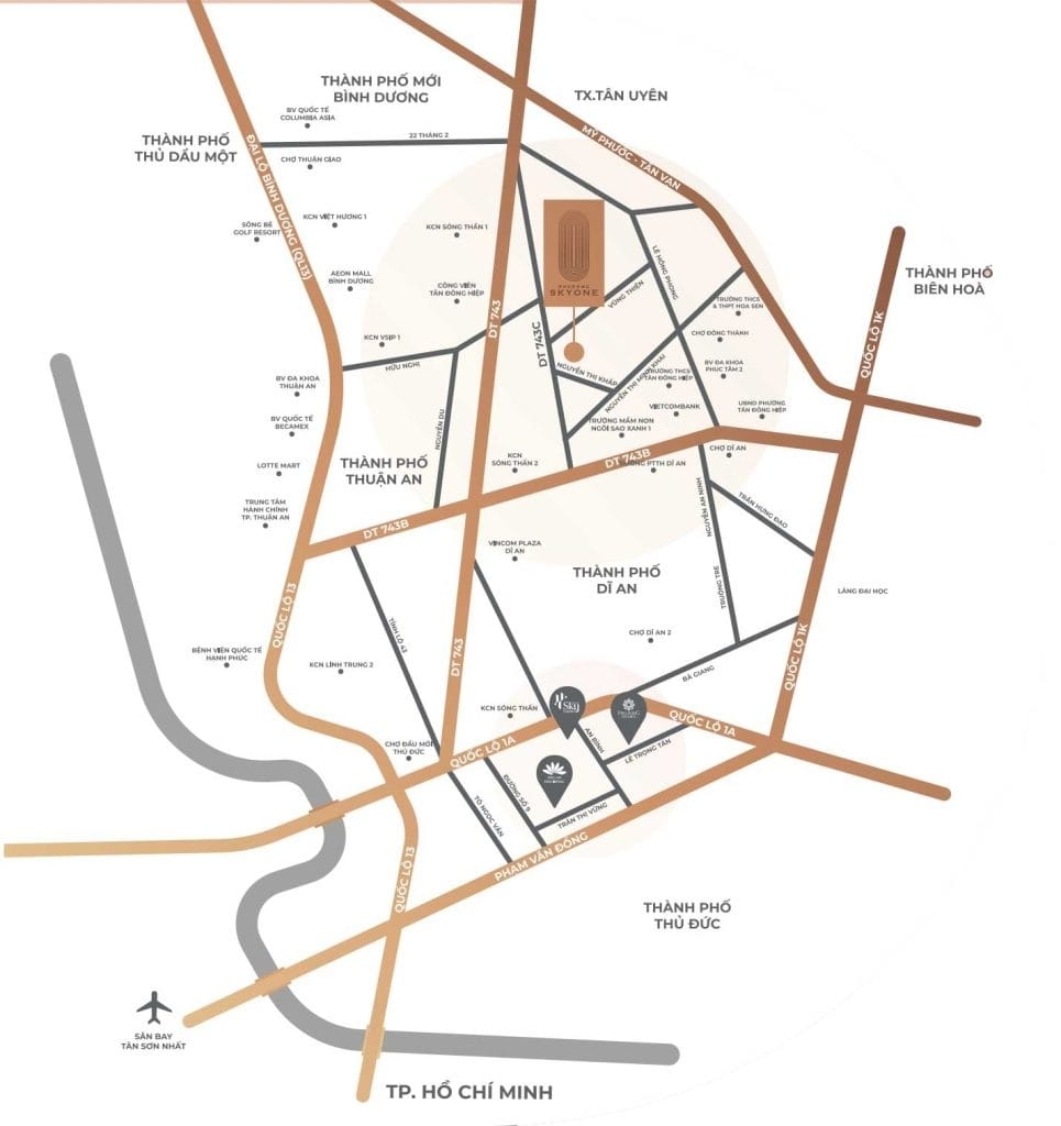 Bản đồ vị trí dự án căn hộ chung cư Phú Đông Sky One Dĩ An Bản đồ vị trí dự án căn hộ chung cư Phú Đông Sky One Dĩ An
