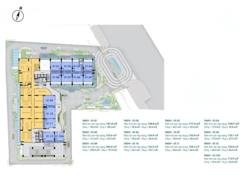 Mặt bằng phú đông sky garden – tầng 2