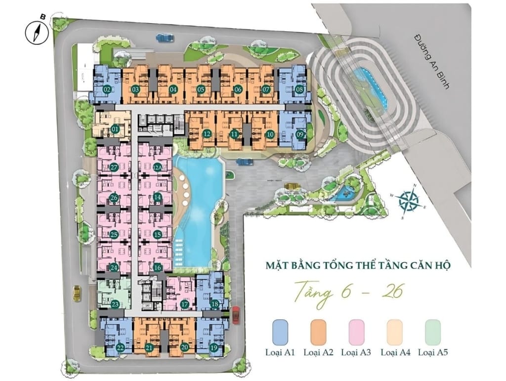 Mặt bằng phú đông sky garden, tầng 6 -26
