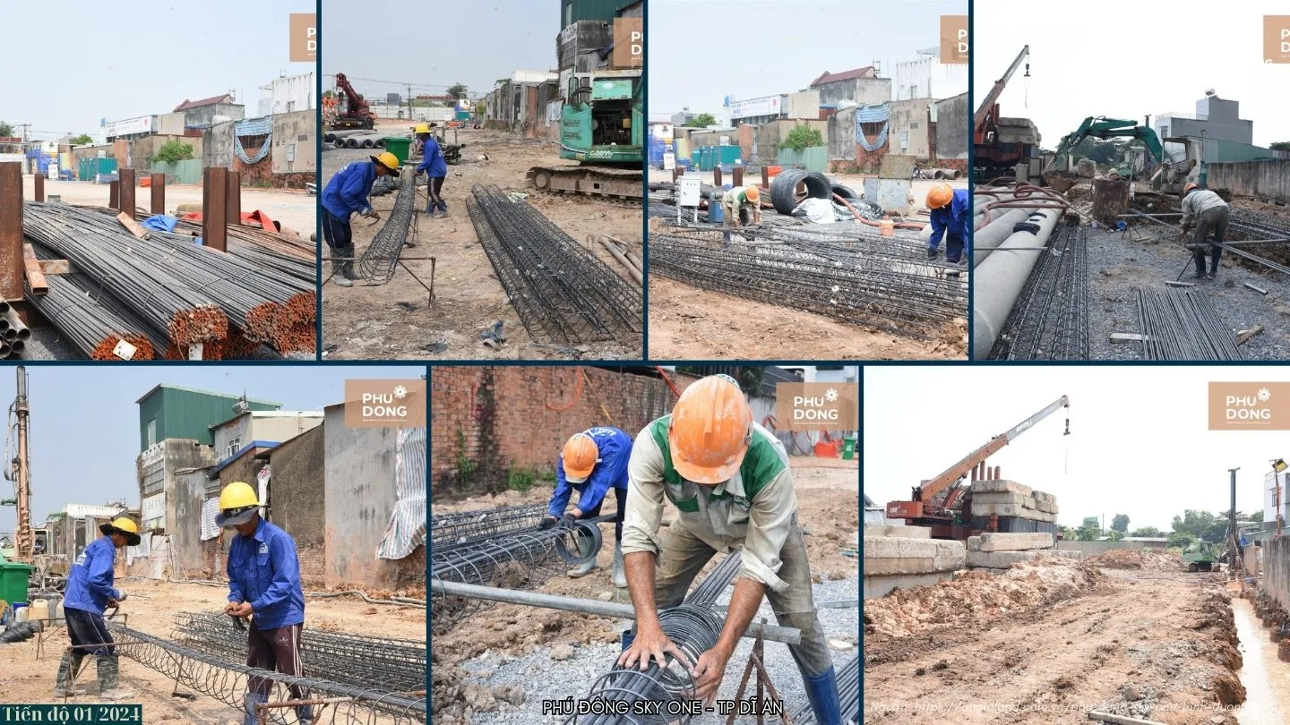 Hình ảnh mới nhất tiến độ dự án Phú Đông SkyOne