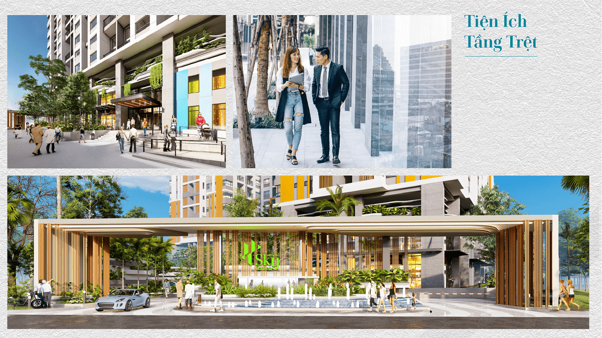 Tiện ích tầng trệt Phú Đông Sky Garden